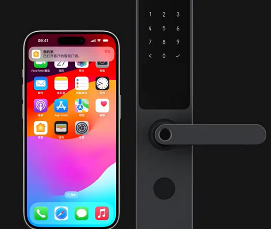 巴青iPhone维修站分享在iPhone上使用家庭钥匙开启智能门锁 