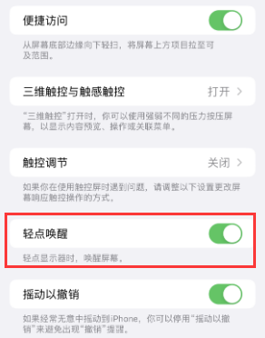 巴青苹果授权维修站分享iPhone轻点无法唤醒怎么办