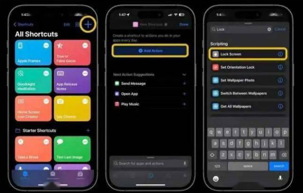 巴青苹果14锁屏维修店分享iPhone14升级iOS16.4后如何创建锁屏快捷方式 