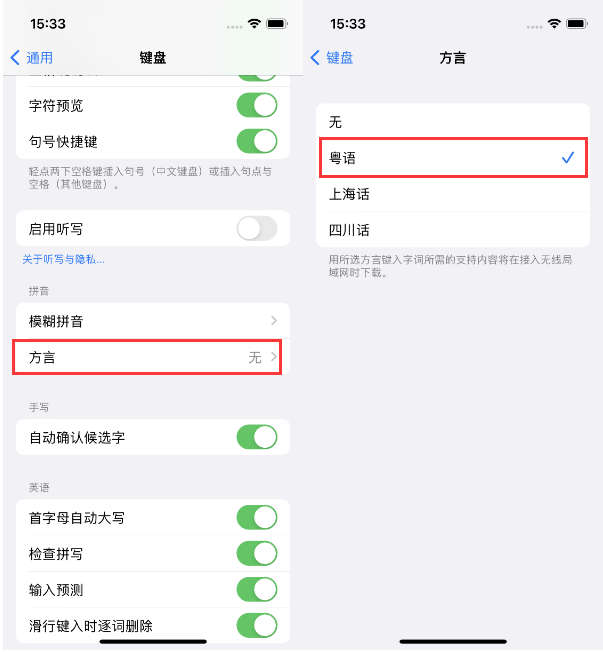 巴青苹果14服务点分享iPhone 14plus设置键盘粤语方言的方法 